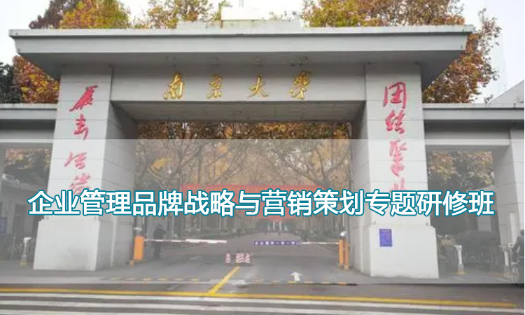 南京大学培训中心-企业管理品牌战略与营销策划专题研修班