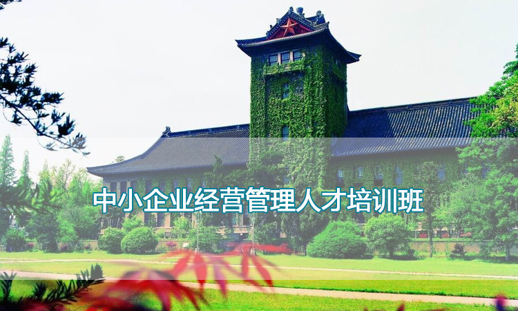 南京大学培训中心-中小企业经营管理人才培训班